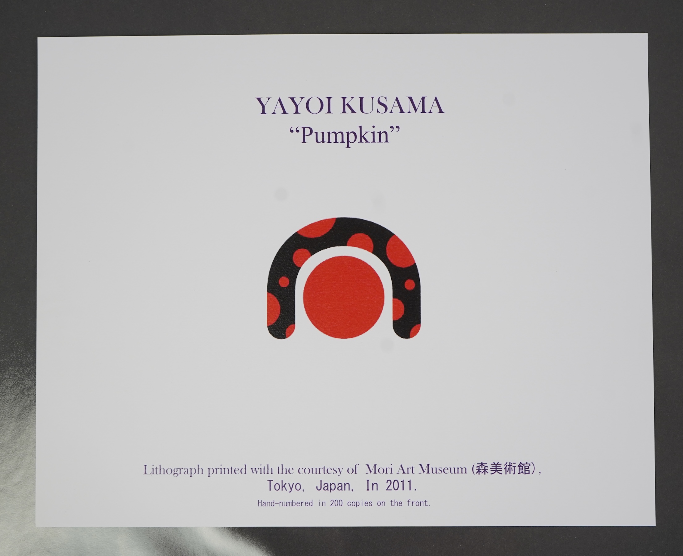 Yayoi Kusama, Japanese b. 1929, 'Pumpkin (Red)'